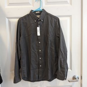 J. Crew Slim Neppy Cotton Twill Shirt in Bedford Coal Heather - Slim Medium